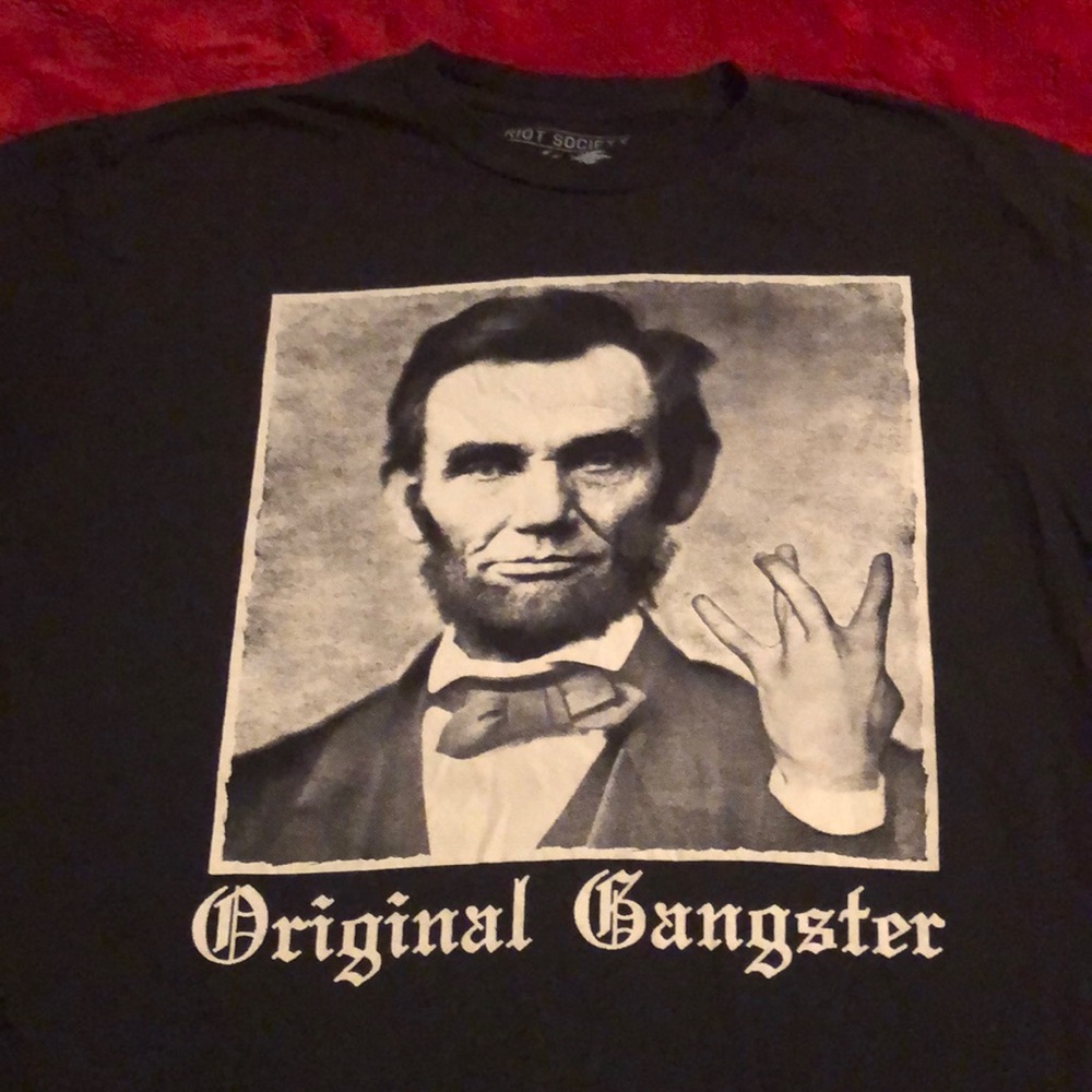 Abraham Lincoln Original Gangster T shirt Large